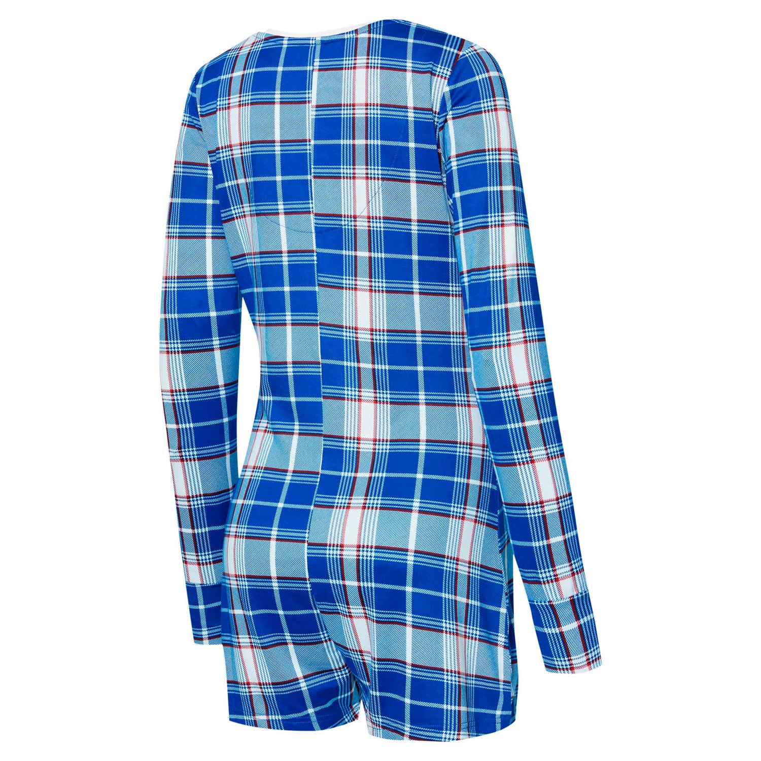 Concepts Sport Philadelphia Phillies Ashford Plaid V-Neck Knit Romper - view number 3