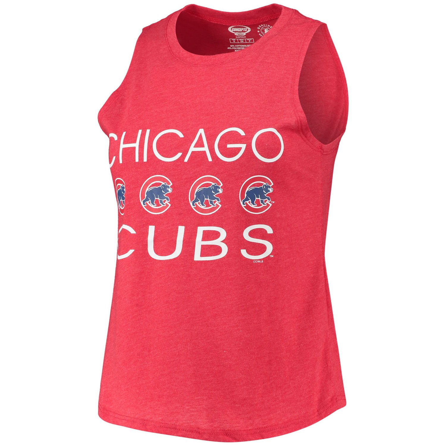 Concepts Sport Red Chicago Cubs Meter Muscle Tank Top  Pants Sleep Set - view number 2