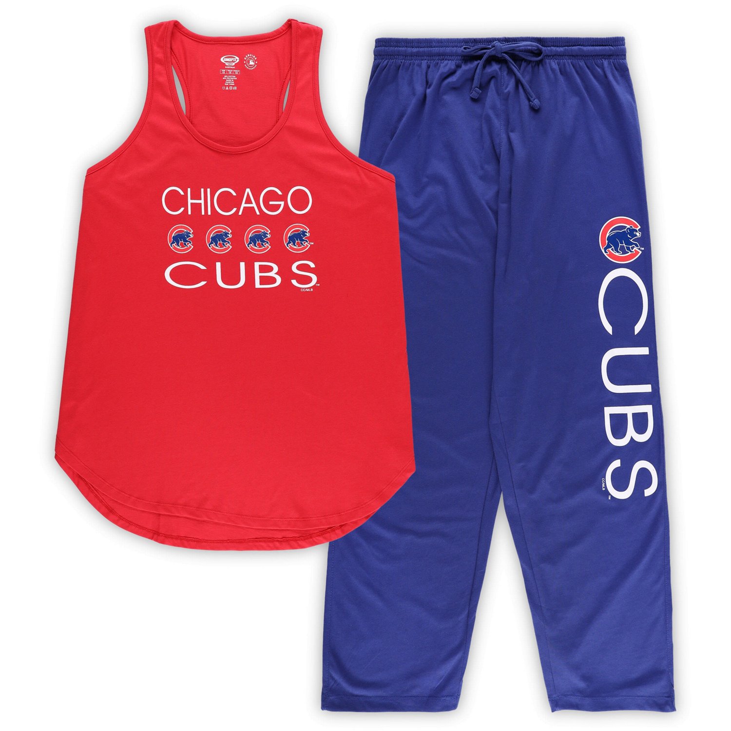 Concepts Sport Royal Chicago Cubs Plus Size Meter Tank Top  Pants Sleep Set - view number 1
