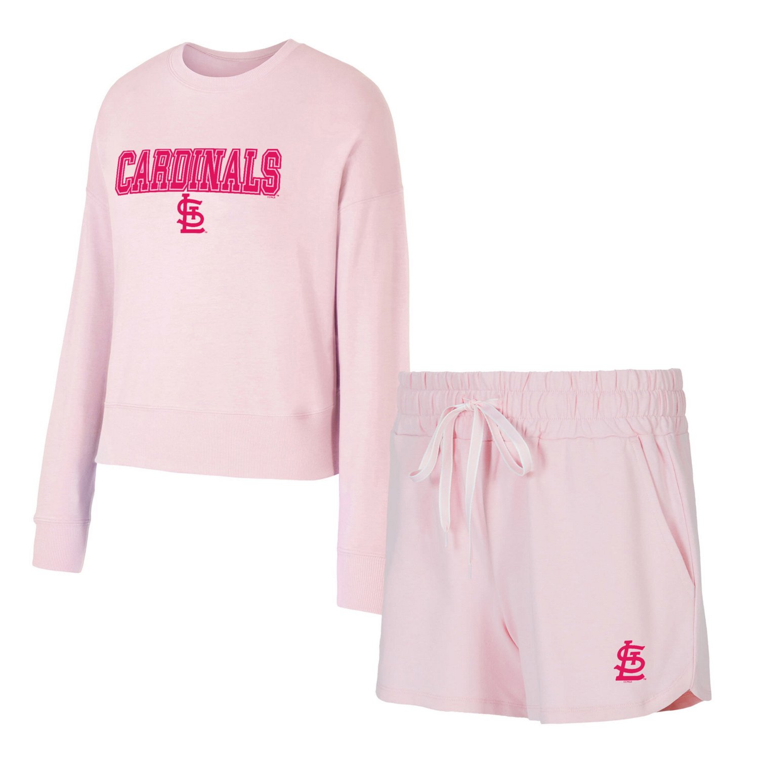 Concepts Sport St Louis Cardinals Elevation Tri-Blend Long Sleeve T-Shirt  Shorts Set
