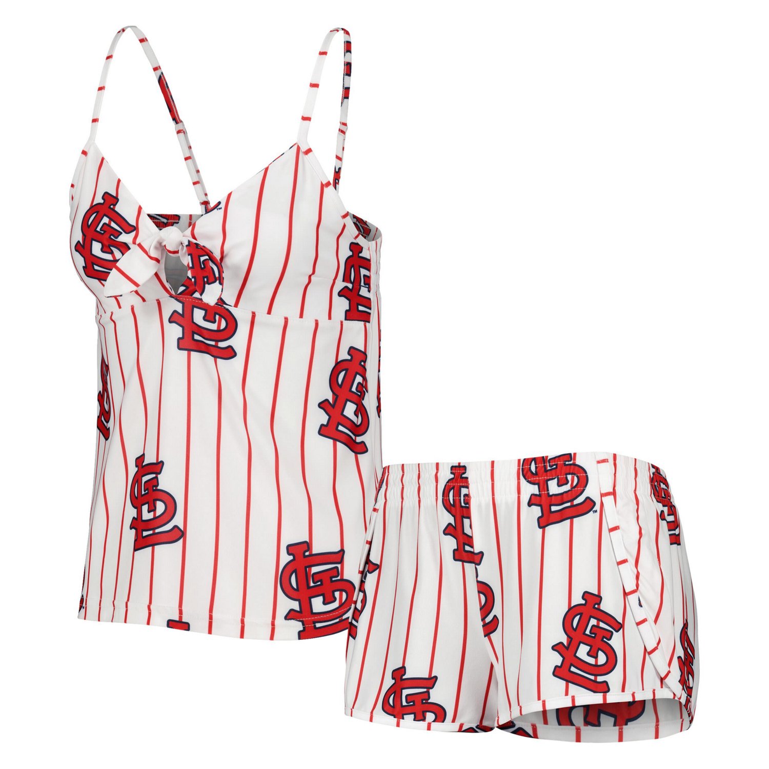 Concepts Sport St Louis Cardinals Reel Allover Print Tank Top  Shorts Sleep Set                                                 
