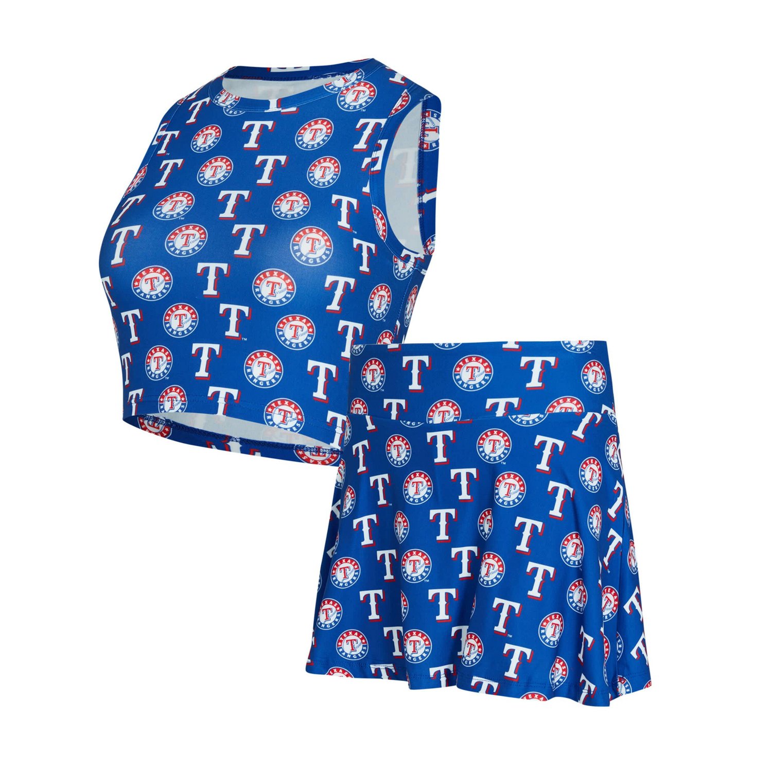 Concepts Sport Texas Rangers Knit Tank Top  Skort Set - view number 1