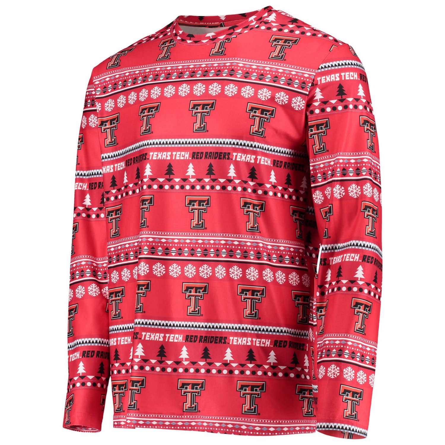 Concepts Sport Texas Tech Raiders Ugly Sweater Long Sleeve T-Shirt and Pants Sleep Set - view number 2