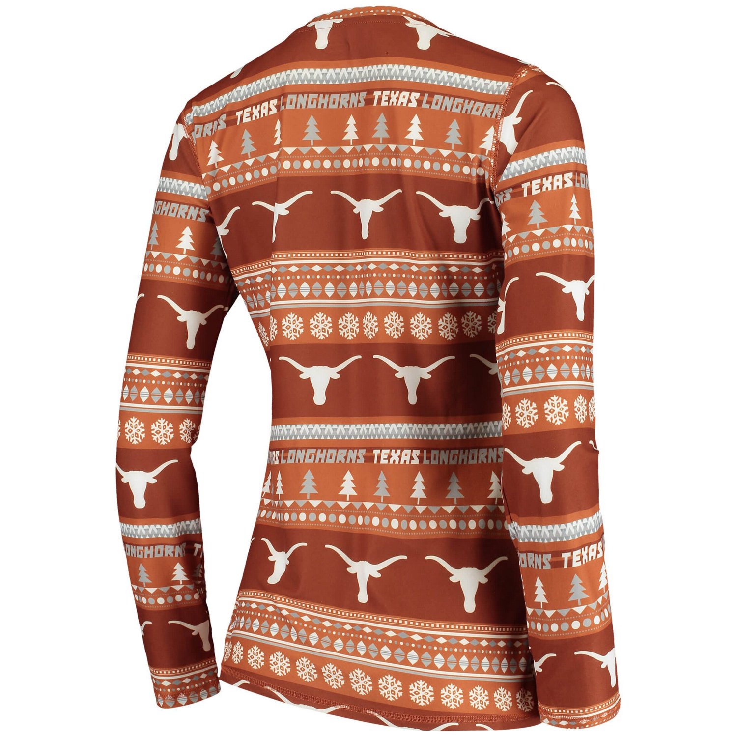 Concepts Sport Texas Texas Longhorns Holiday Long Sleeve T-Shirt  Pants Sleep Set                                                - view number 3