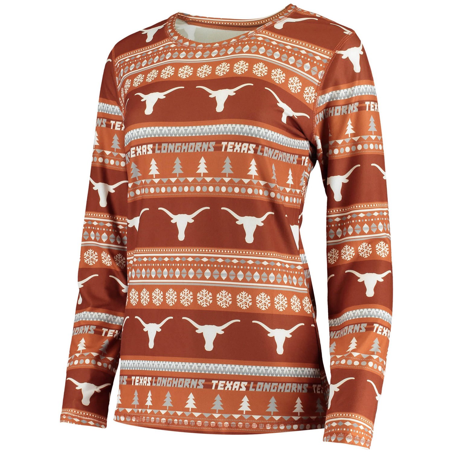 Concepts Sport Texas Texas Longhorns Holiday Long Sleeve T-Shirt  Pants Sleep Set                                                - view number 2