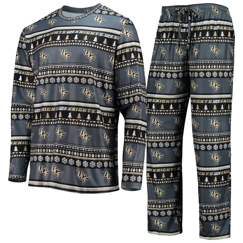 Concepts Sport Ucf Knights Ugly Sweater Long Sleeve T-Shirt And Pants Sleep Set-image