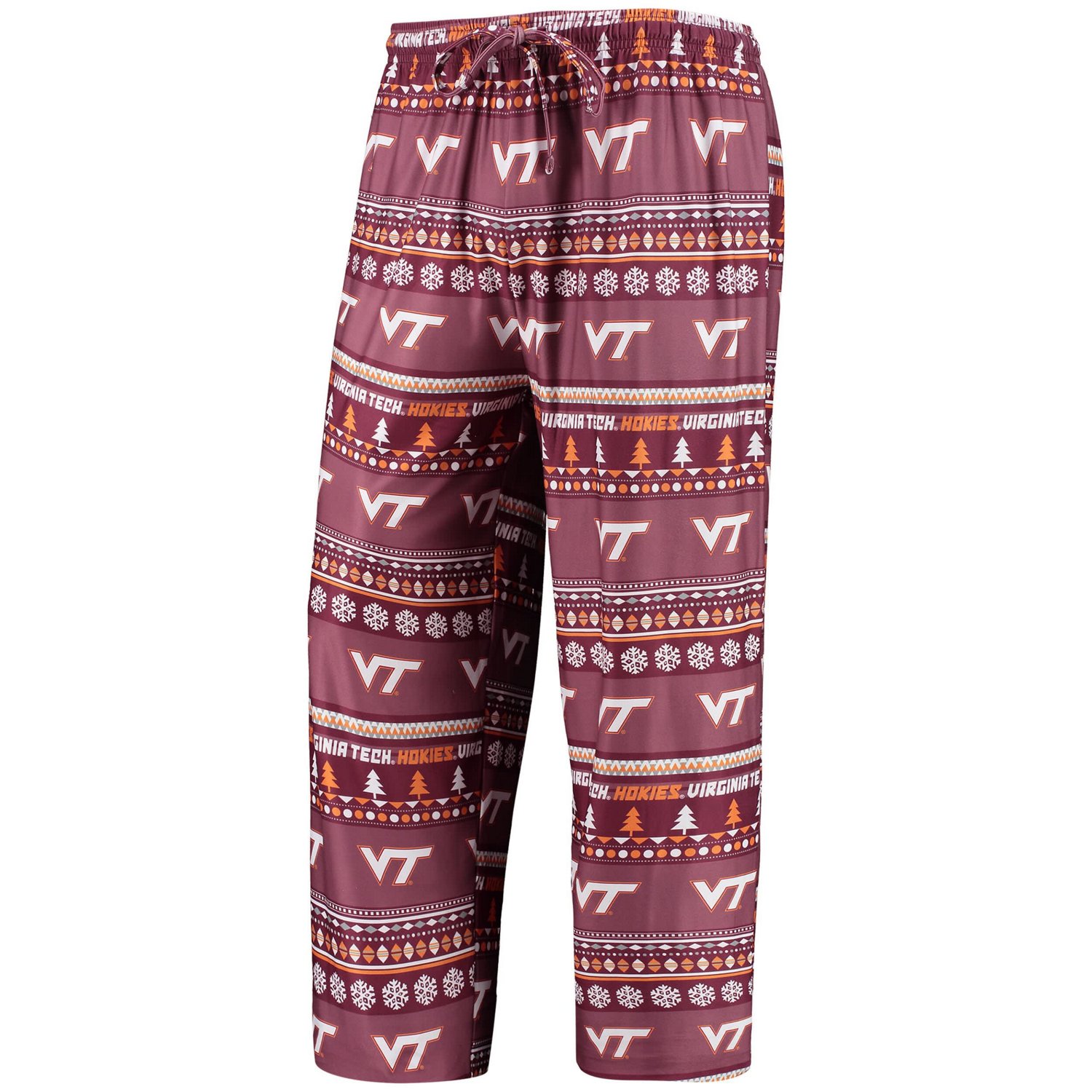 Concepts Sport Virginia Tech Hokies Ugly Sweater Long Sleeve T-Shirt and Pants Sleep Set - view number 4
