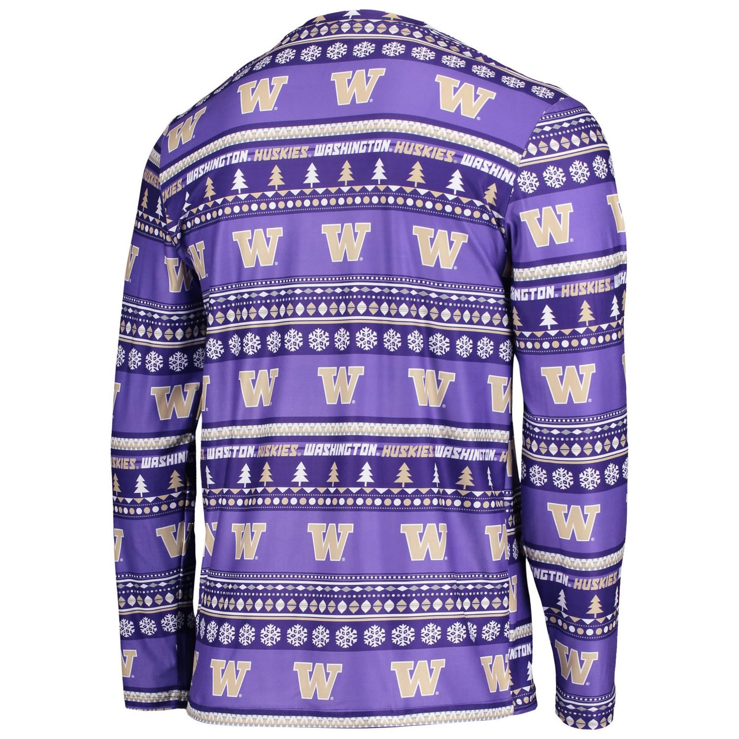 Concepts Sport Washington Huskies Ugly Sweater Long Sleeve T-Shirt and Pants Sleep Set                                           - view number 3