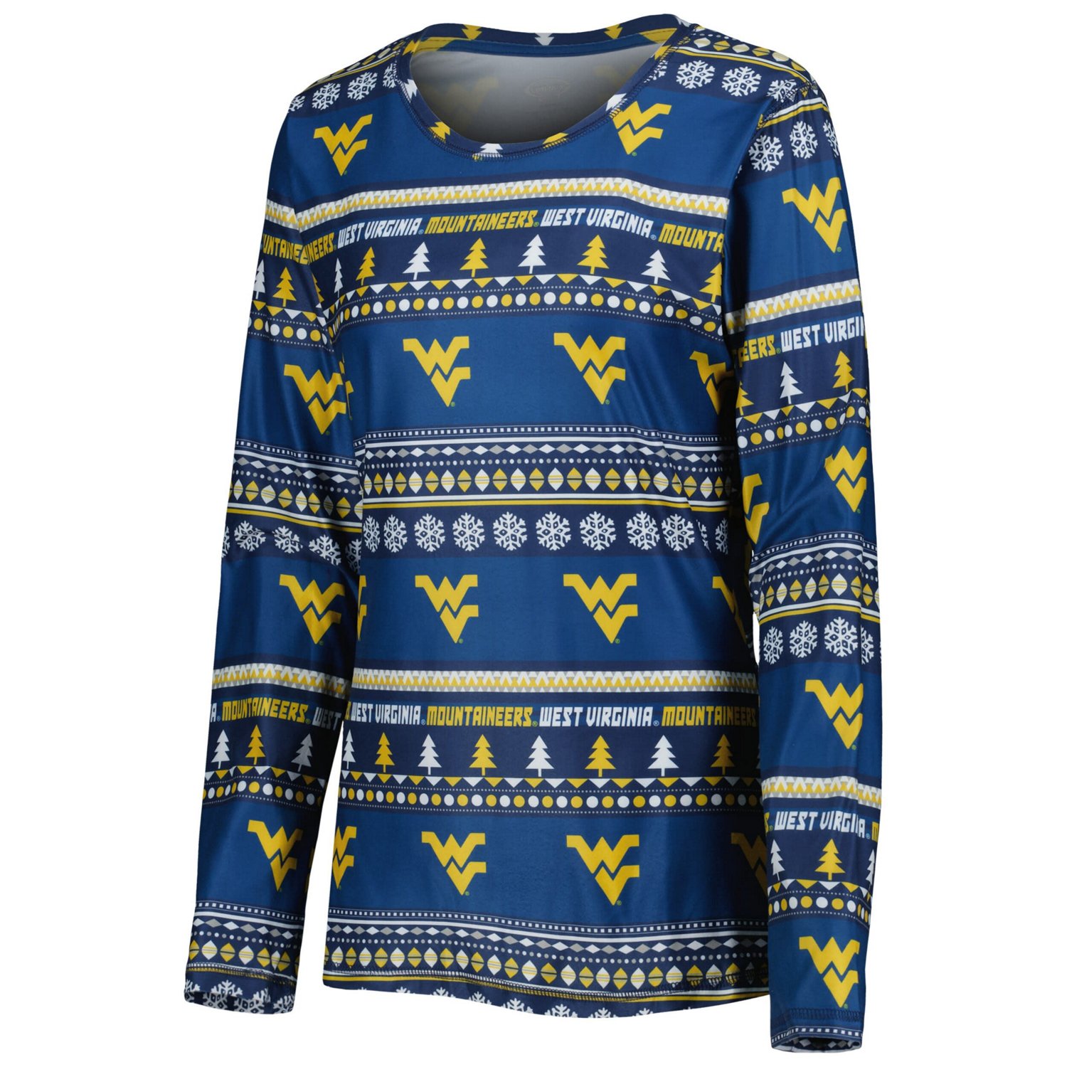 Concepts Sport West Virginia Mountaineers Holiday Long Sleeve T-Shirt and Pants Sleep Set                                        - view number 2