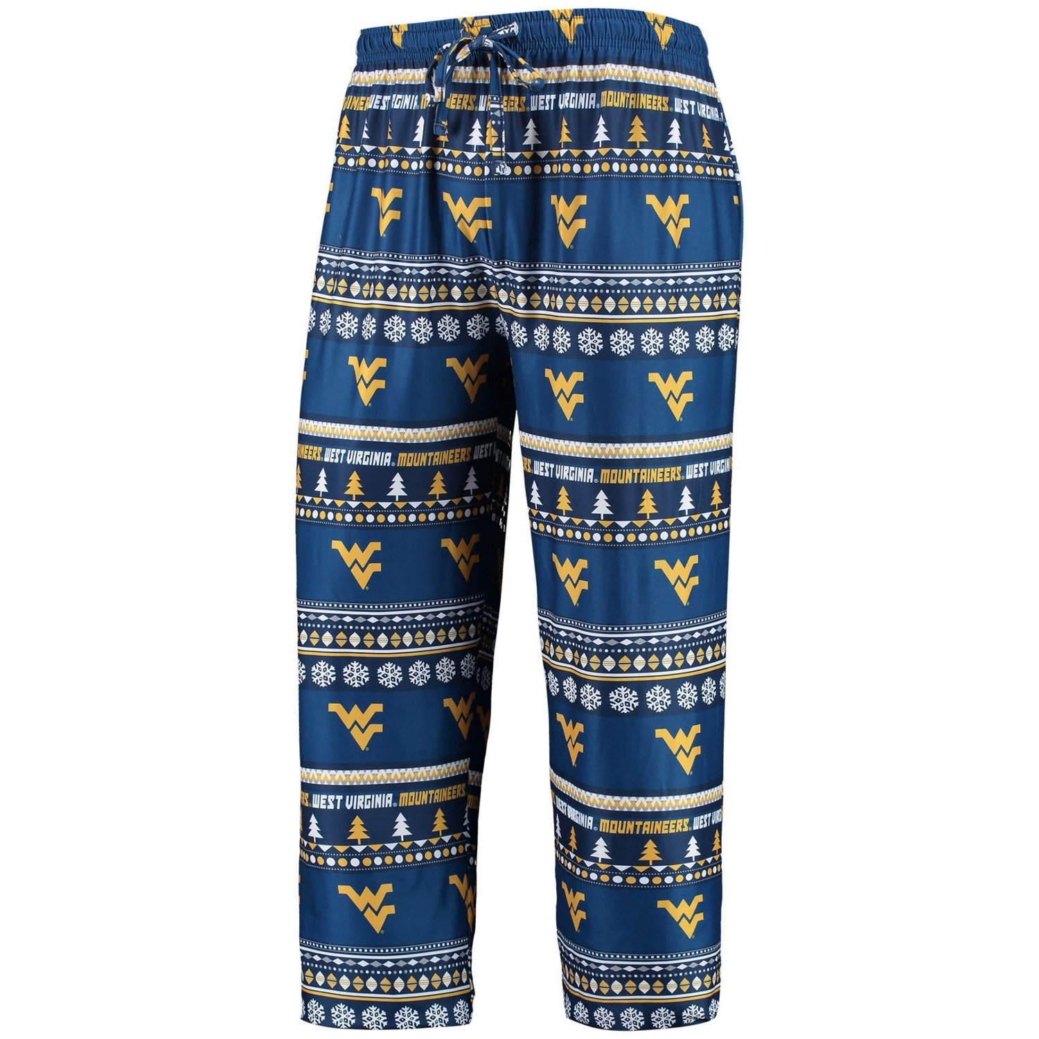 Concepts Sport West Virginia Mountaineers Ugly Sweater Long Sleeve T Shirt and Pants Sleep Set Academy