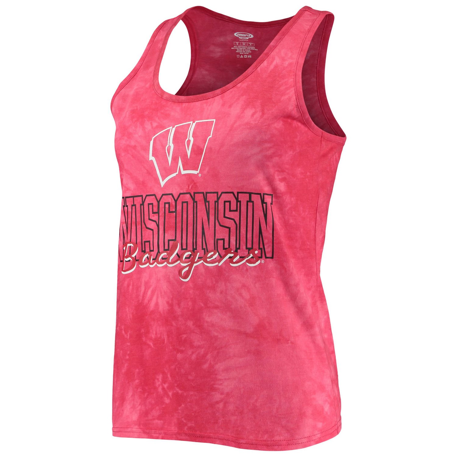 Concepts Sport Wisconsin Badgers Billboard Tie-Dye Tank Top  Shorts Set - view number 2