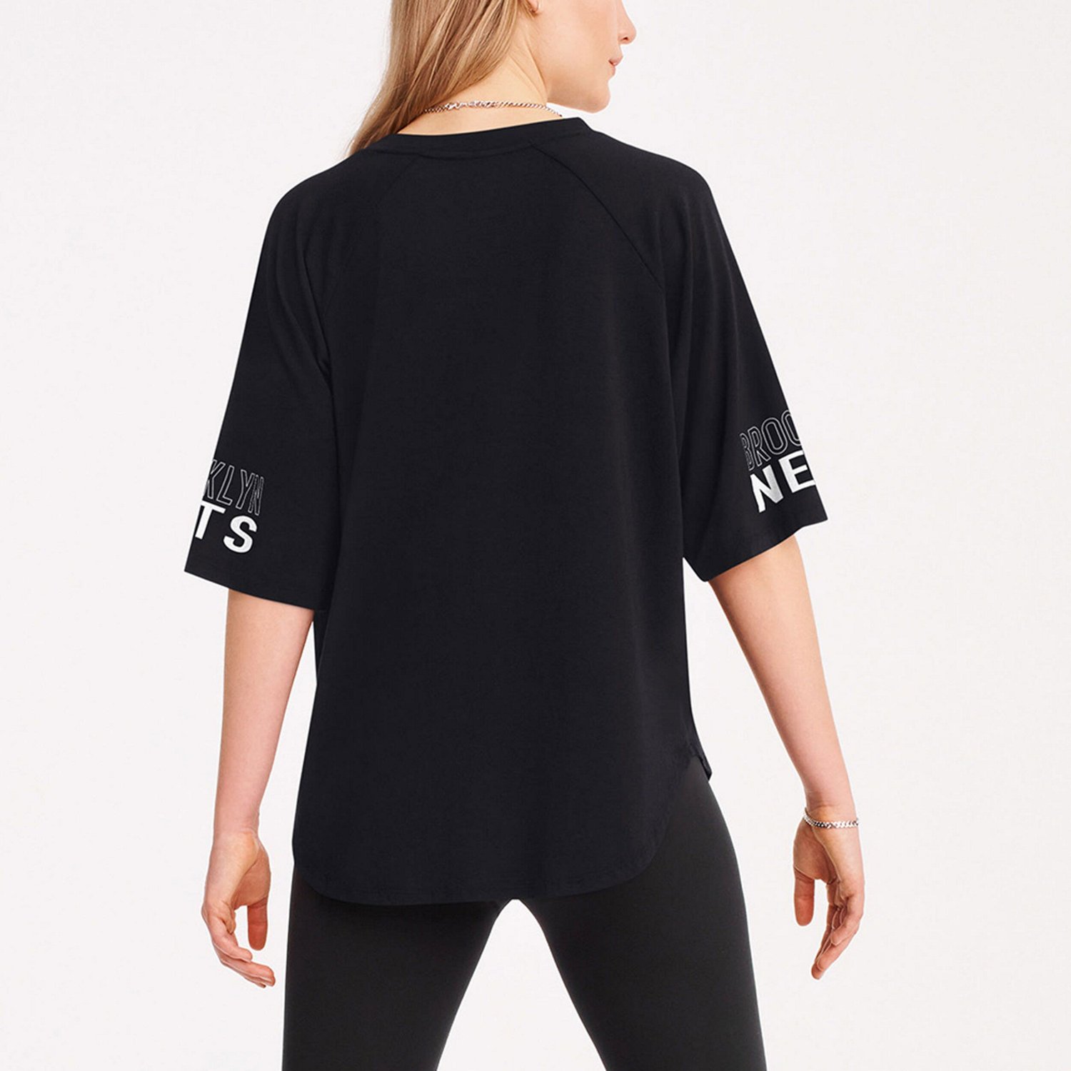 DKNY Sport Brooklyn Nets Diana Raglan Tri-Blend Oversized T-Shirt                                                                - view number 2