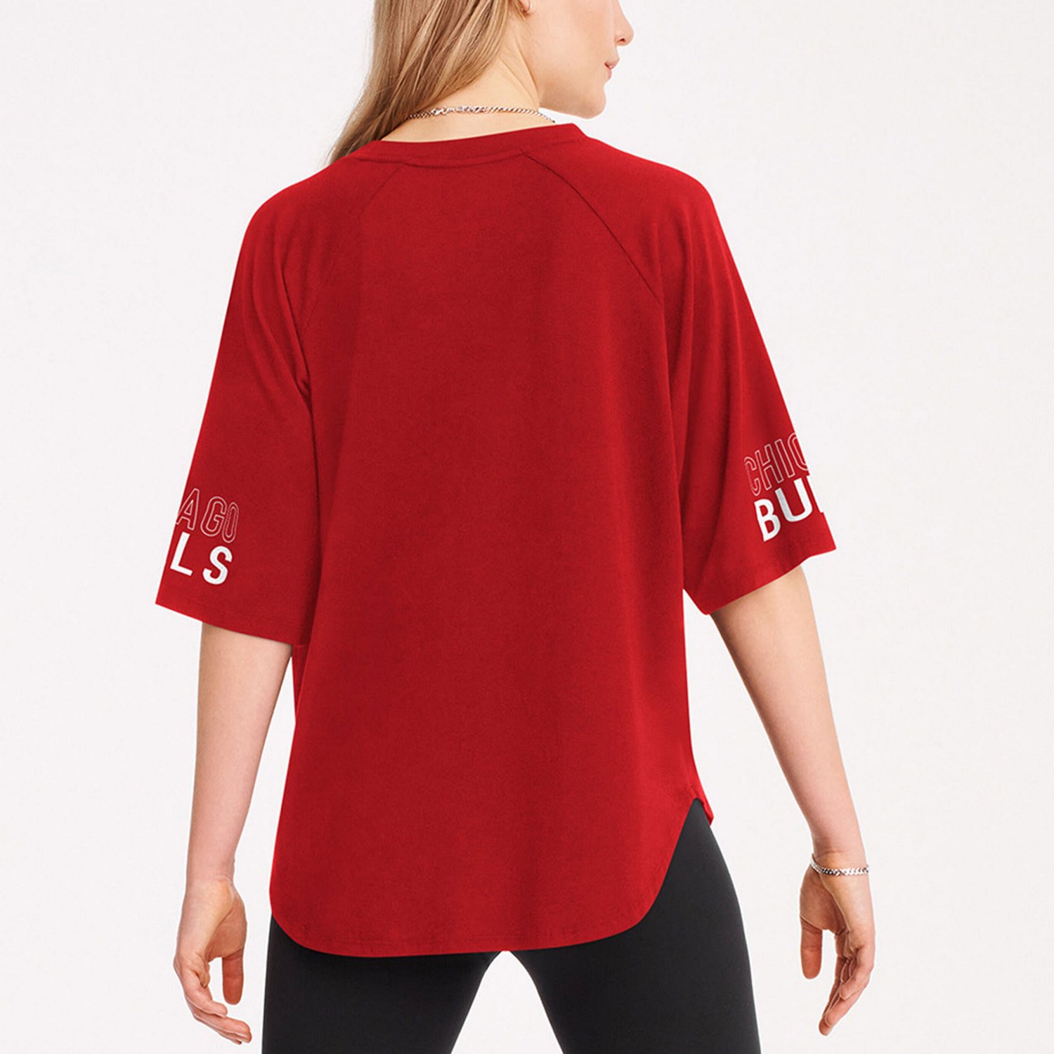 DKNY Sport Chicago Bulls Diana Raglan Tri-Blend Oversized T-Shirt                                                                - view number 2