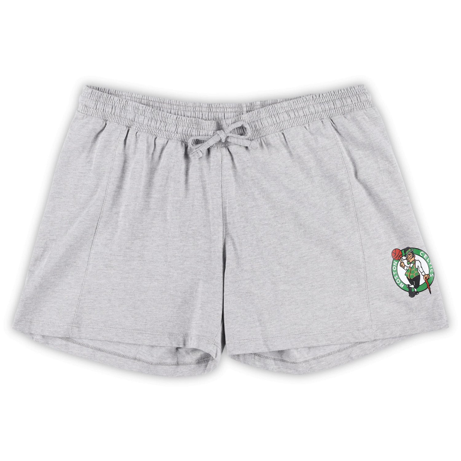 Fanatics Kelly /Heather Gray Boston Celtics Plus Size T-Shirt  Shorts Combo Set                                                  - view number 3