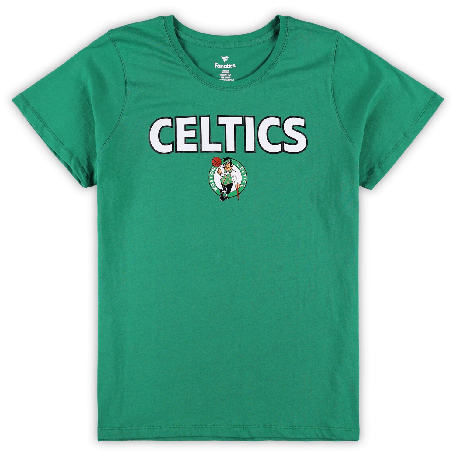 Fanatics Kelly /Heather Gray Boston Celtics Plus Size T-Shirt  Shorts Combo Set                                                  - view number 2