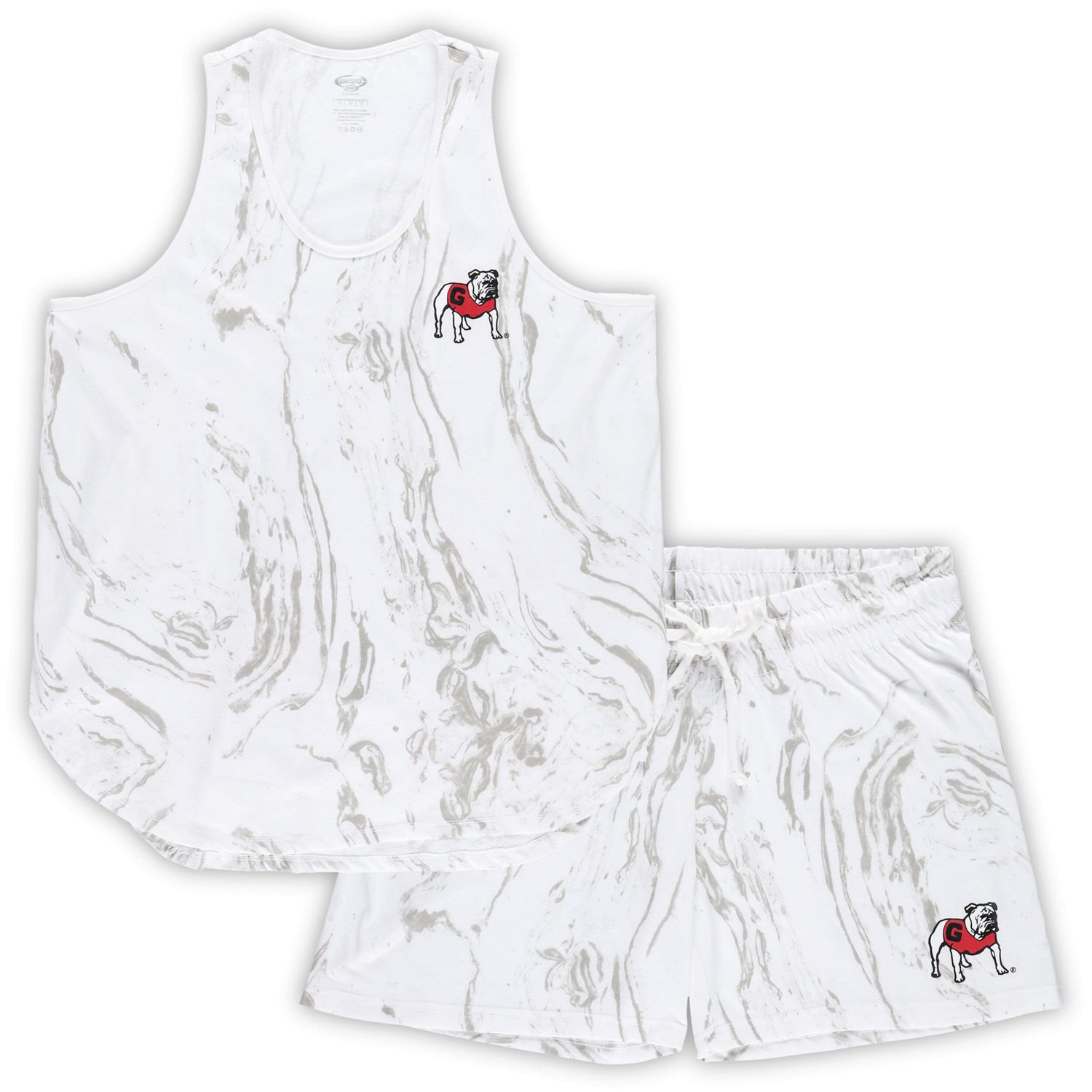 Profile Georgia Bulldogs Plus Size Marble Tank and Shorts Set