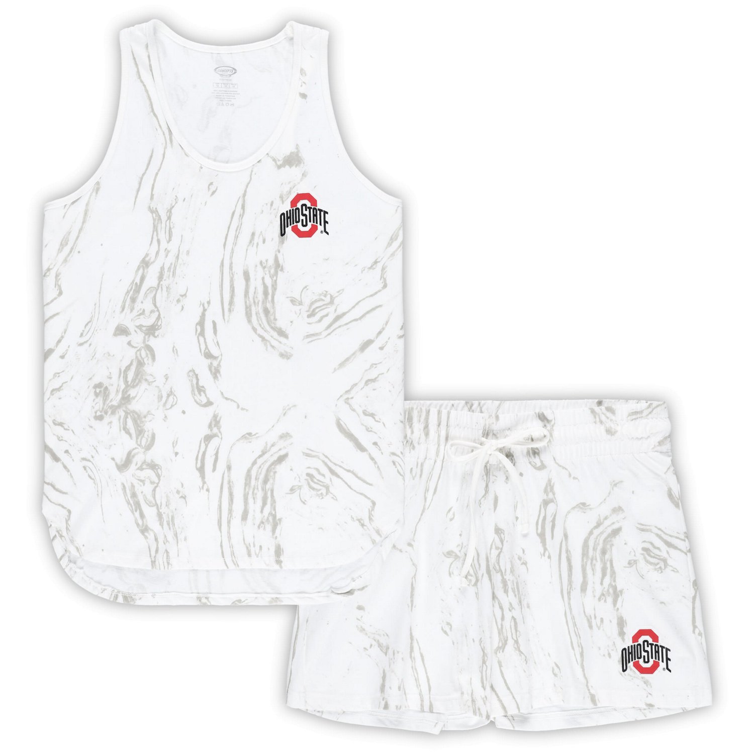 Profile Ohio State Buckeyes Plus Size Marble Tank and Shorts Set