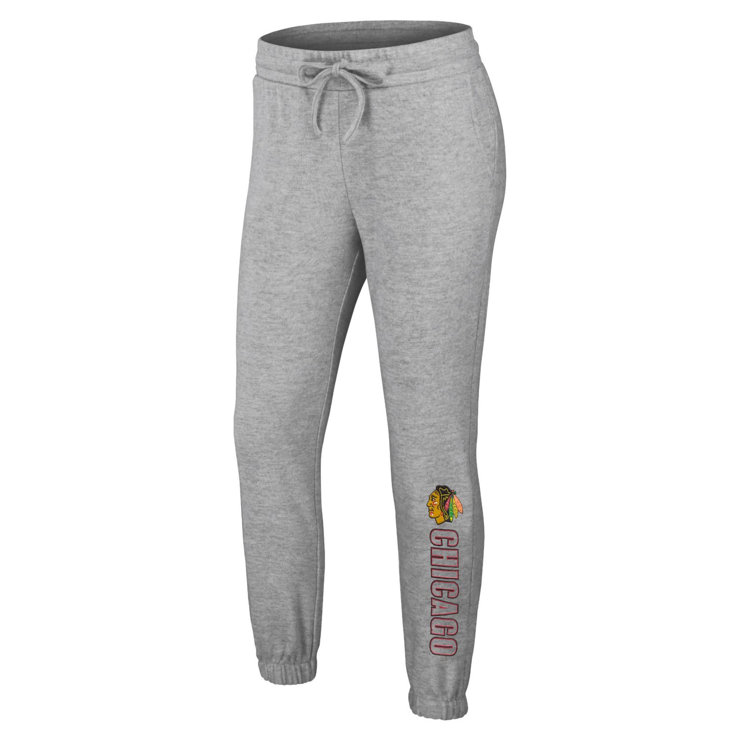 WEAR by Erin Andrews Chicago Blackhawks Knit Long Sleeve Tri-Blend T-Shirt  Pants Sleep Set - view number 4