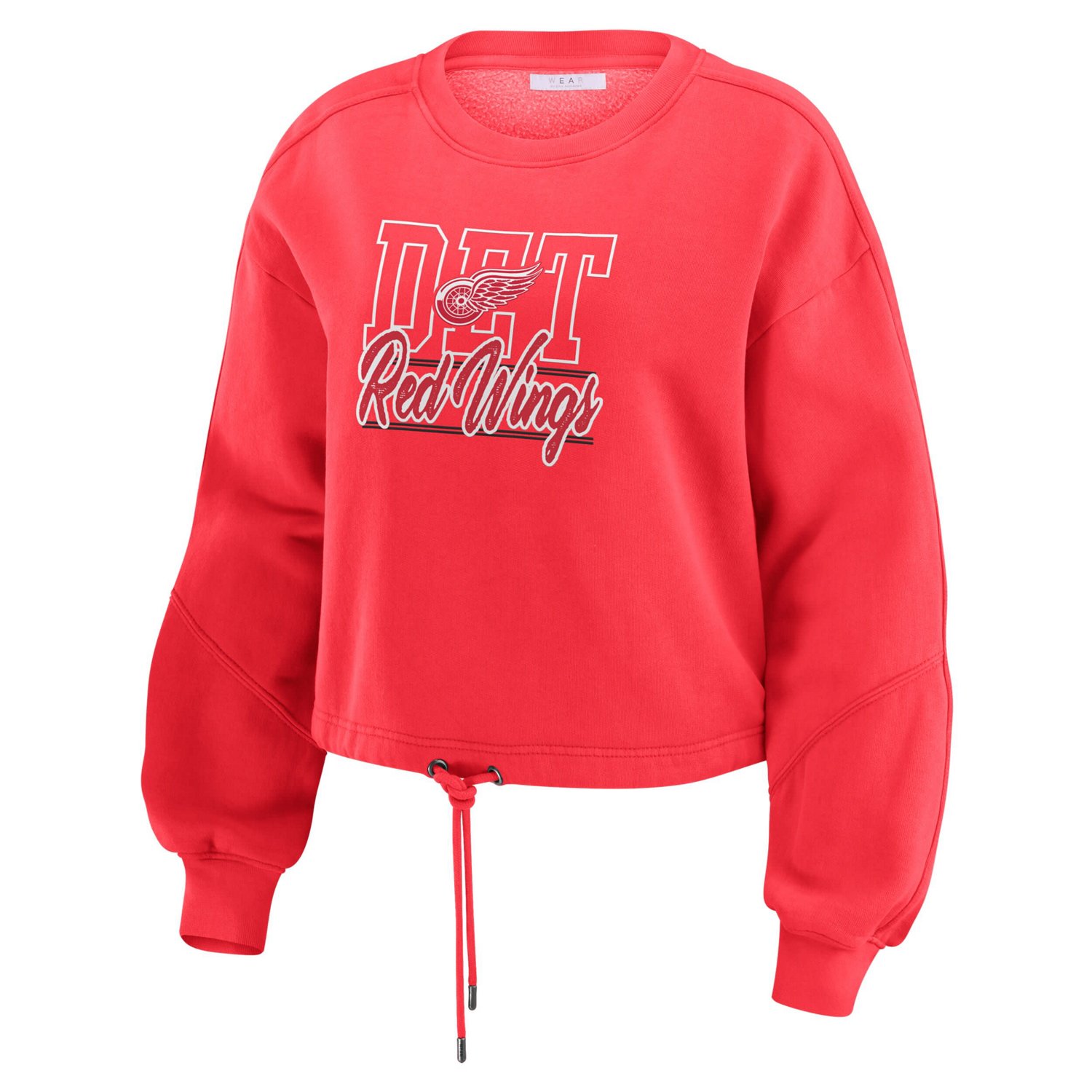 WEAR by Erin Andrews Detroit Wings Washed Fleece Sweatshirt  Shorts Lounge Set                                                   - view number 2