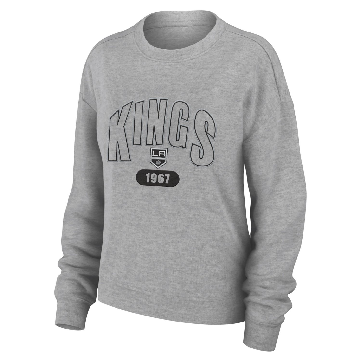 WEAR by Erin Andrews Los Angeles Kings Knit Long Sleeve Tri-Blend T-Shirt  Pants Sleep Set                                       - view number 2