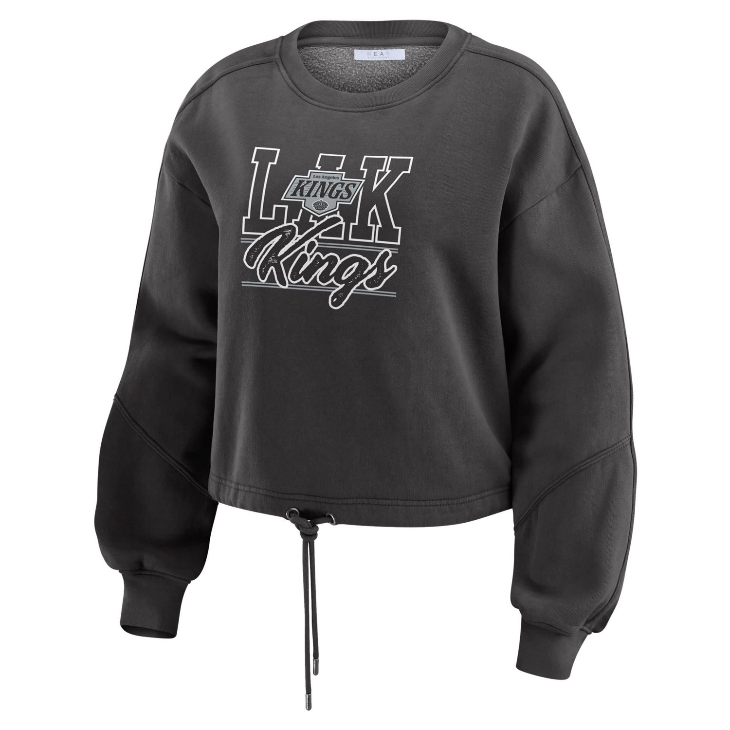 WEAR by Erin Andrews Los Angeles Kings Washed Fleece Sweatshirt  Shorts Lounge Set                                               - view number 2