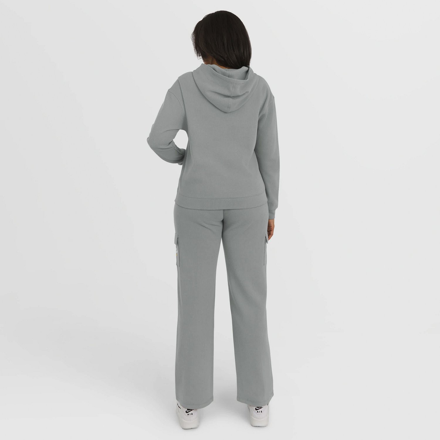 WEAR by Erin Andrews Milwaukee Brewers Waffle-Knit Long-Sleeve Hoodie  Lounge Pant Set - view number 2