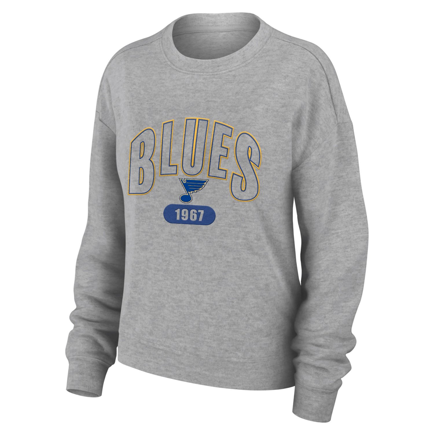 WEAR by Erin Andrews St Louis Blues Knit Long Sleeve Tri-Blend T-Shirt  Pants Sleep Set