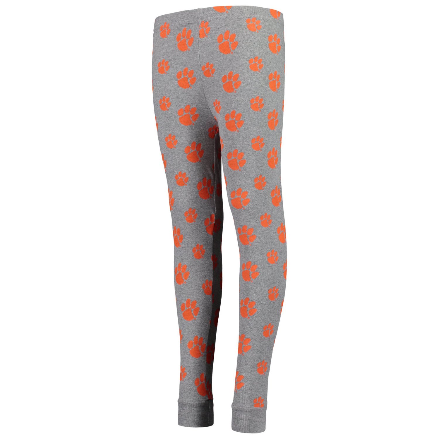 Youth Heathered Clemson Tigers Long Sleeve T-Shirt  Pant Sleep Set - view number 4