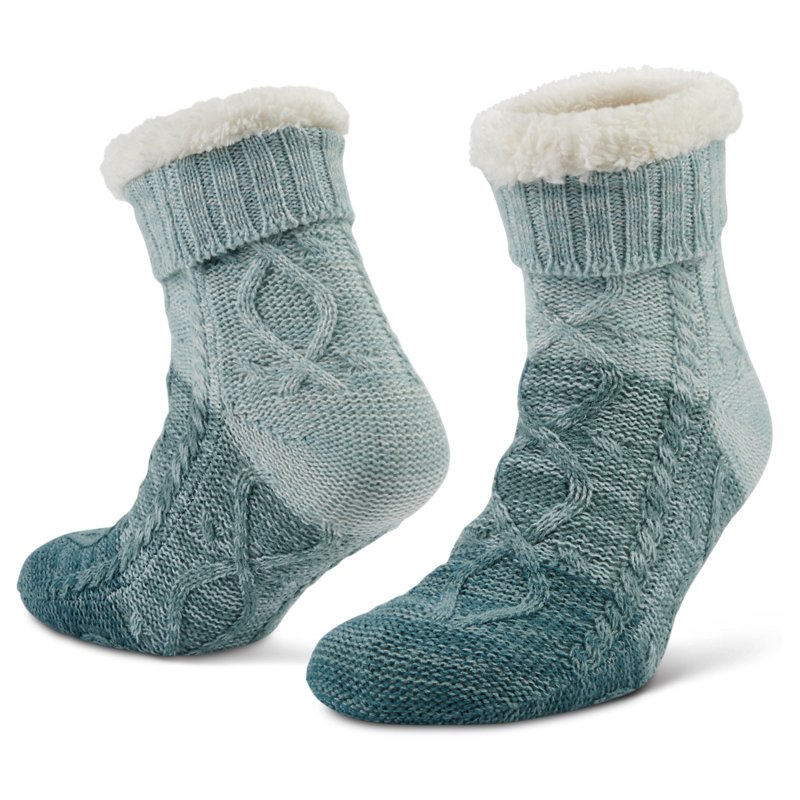 Magellan Outdoors Women's Foldover Ombre RF Cable Low Cut Socks Blue, Medium - Western And Thermal Socks at Academy Sports