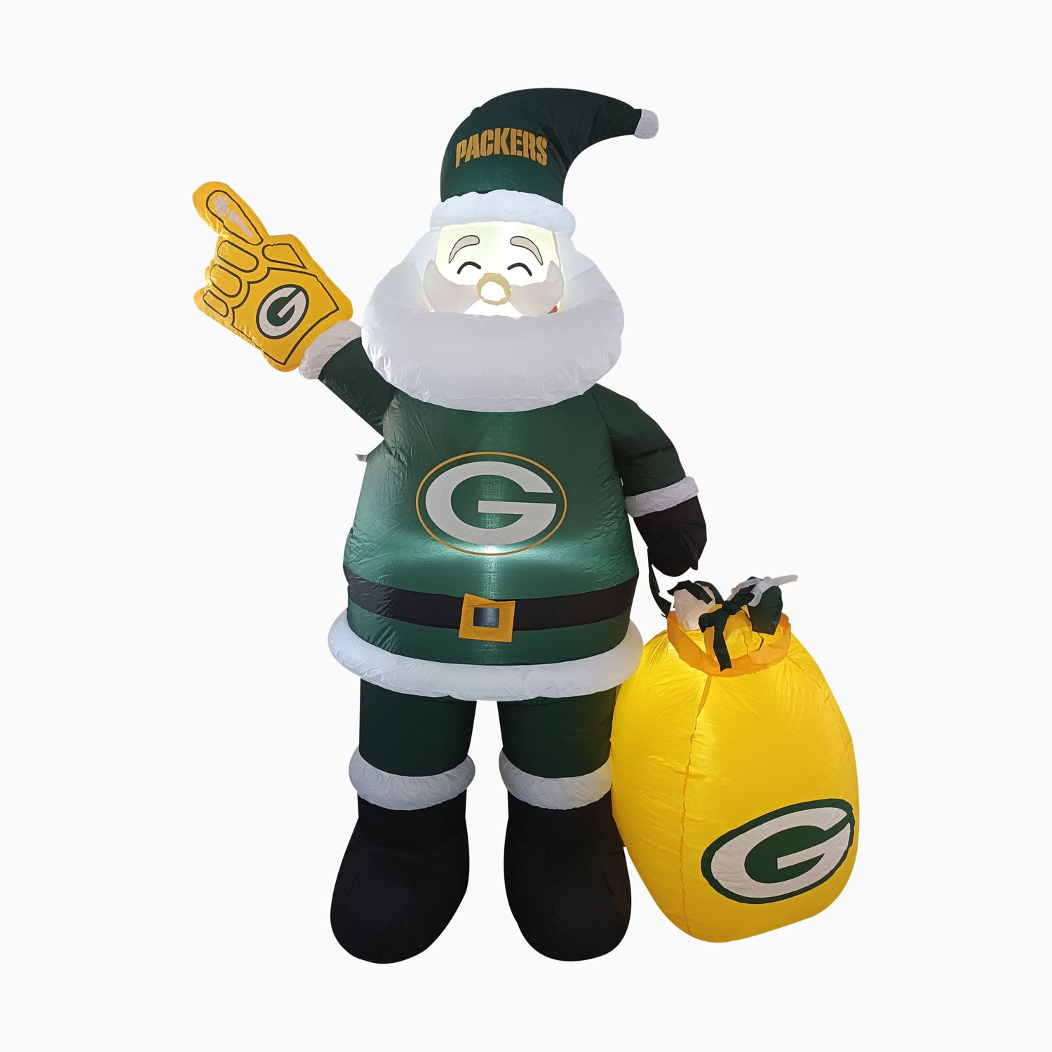 Logo Brands Green Bay Packers 7 ft Inflatable Santa