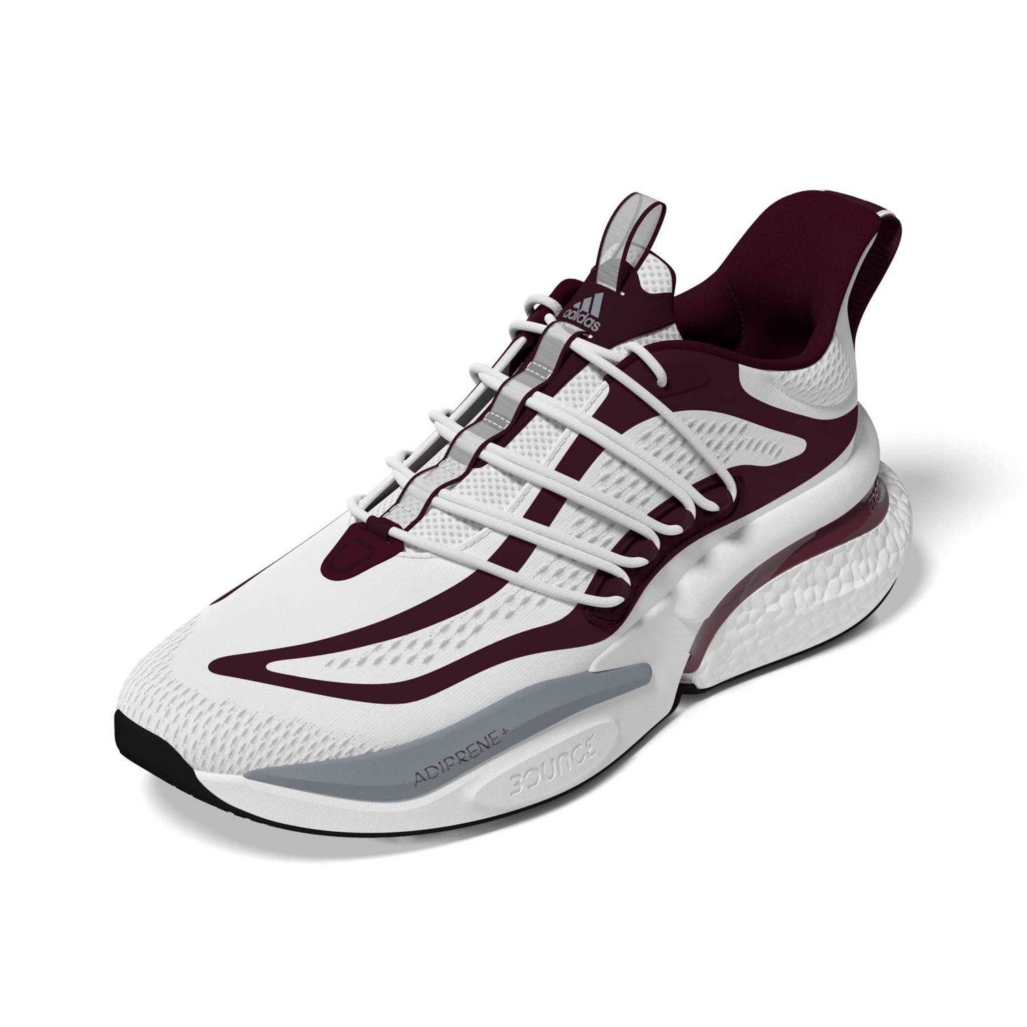 adidas Maroon Mississippi State Bulldogs Alphaboost V1 Sustainable BOOST Shoes                                                   - view number 1