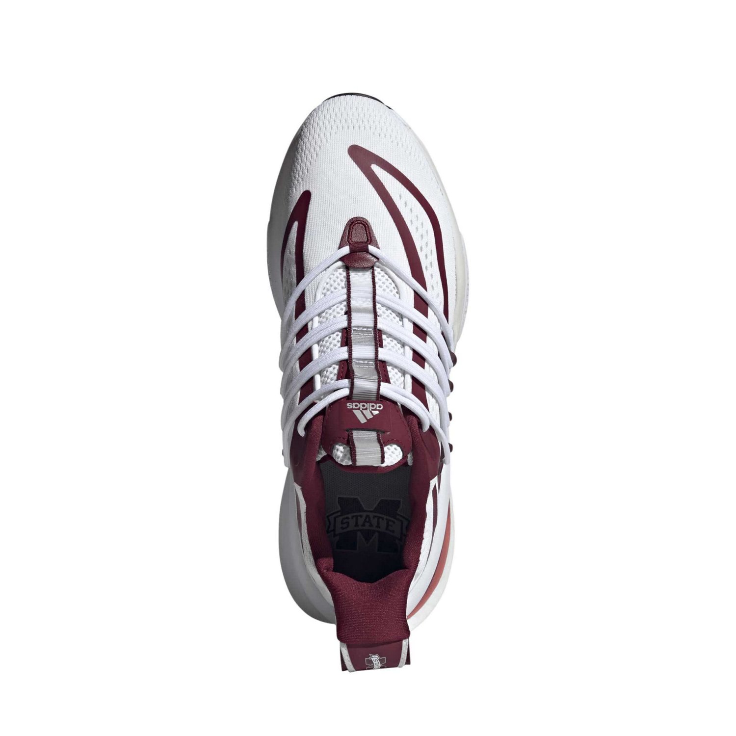 adidas Maroon Mississippi State Bulldogs Alphaboost V1 Sustainable BOOST Shoes                                                   - view number 3