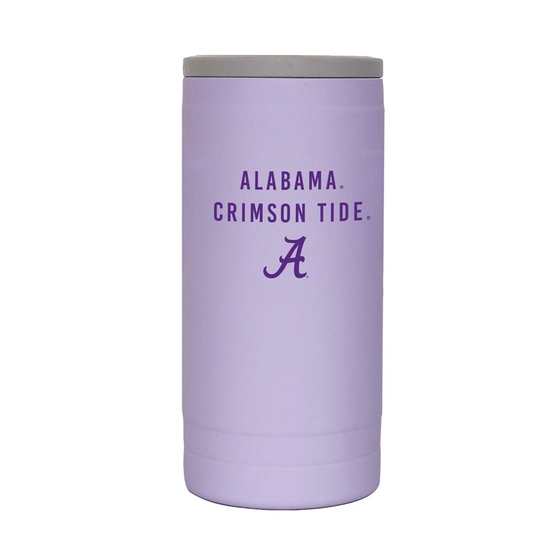 Logo Brands Alabama Crimson Tide 12oz Lavender Soft Touch Slim Coolie - NCAA Novelty at Academy Sports