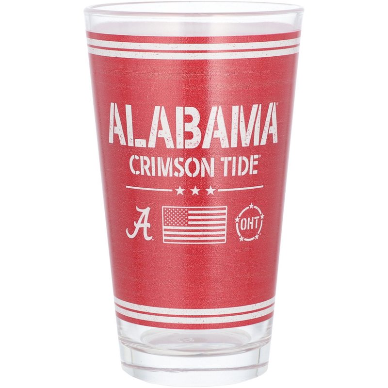 Indigo Falls Alabama Crimson Tide 16oz OHT Military Appreciation Pint Glass - NCAA Novelty at Academy Sports