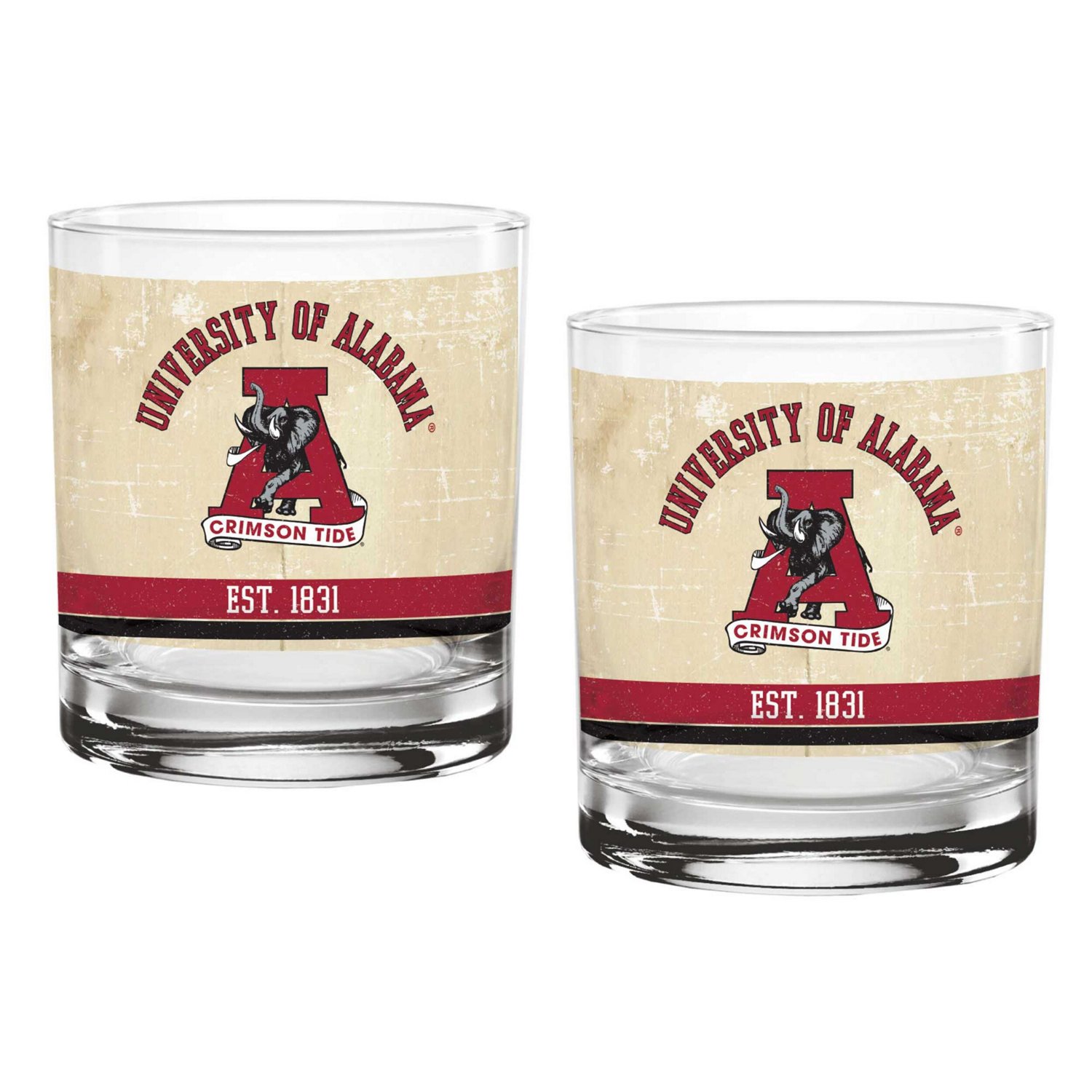 Alabama Crimson Tide Two-Pack 14oz Vintage Glass Set - view number 1