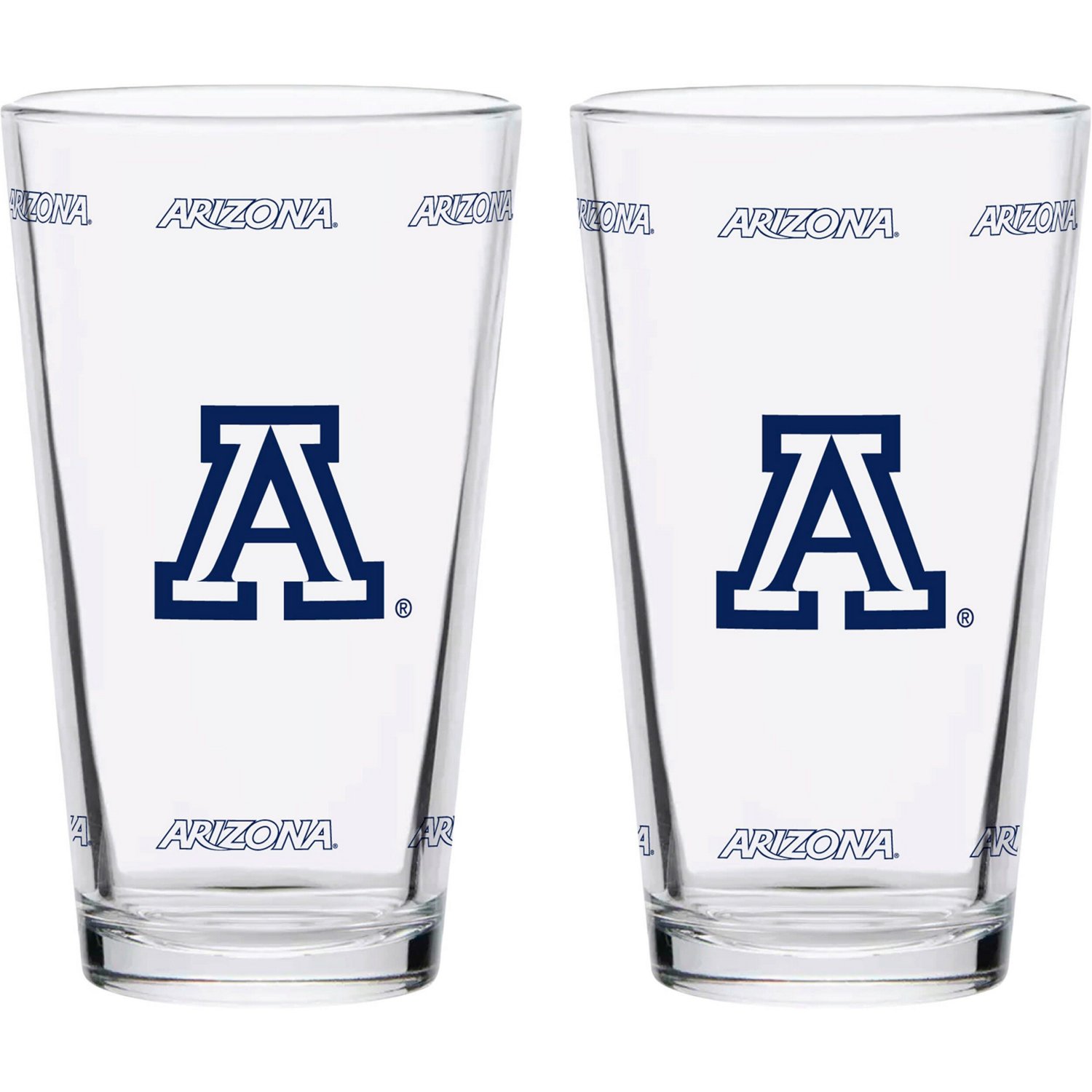 Arizona Wildcats Two-Pack Knockout 16oz Pint Glass Set - view number 1