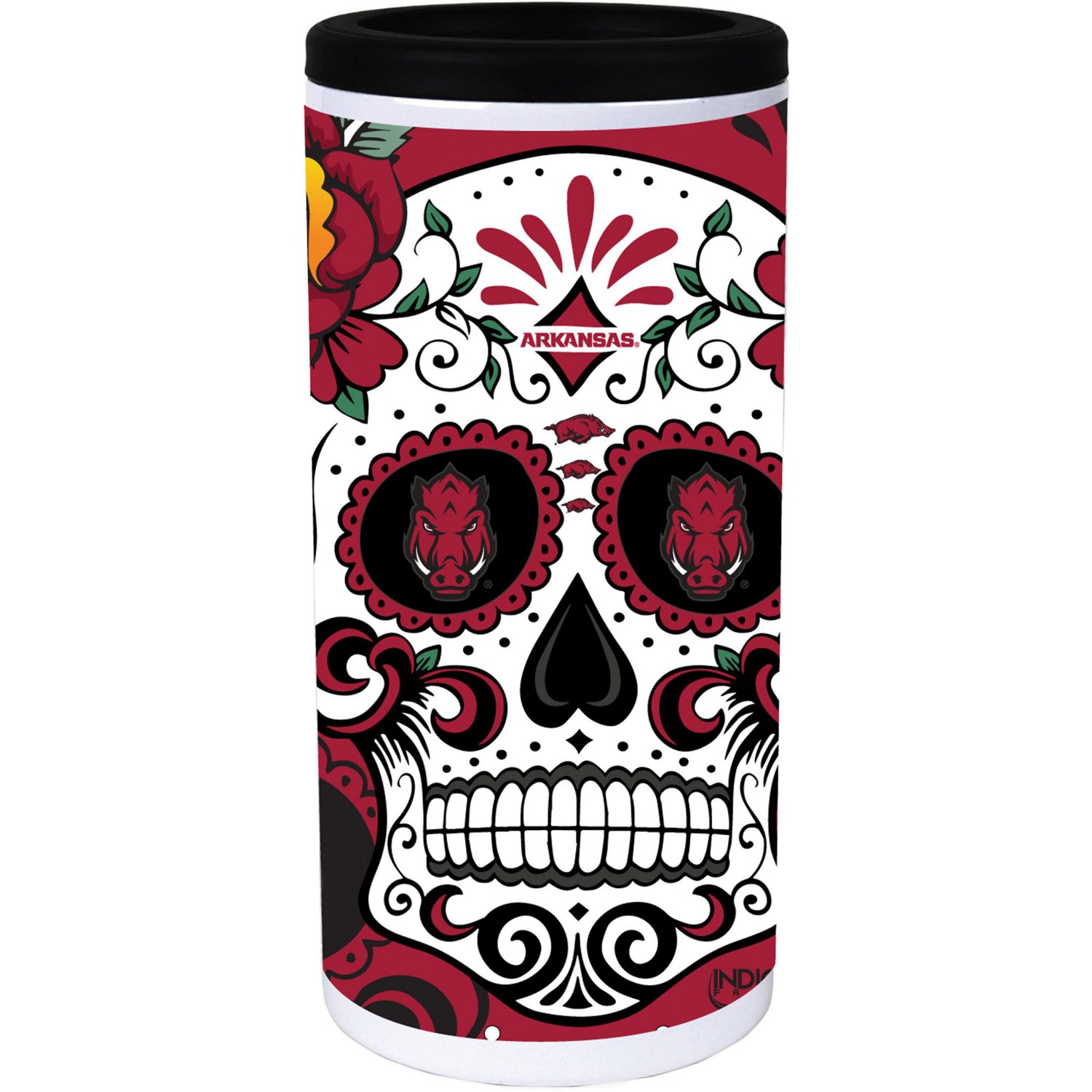 Arkansas Razorbacks Dia Stainless Steel 12oz Slim Can Cooler - view number 2