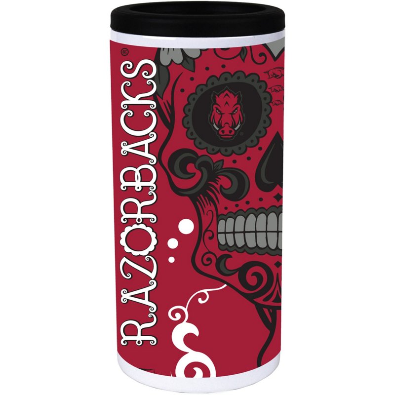 Indigo Falls Arkansas Razorbacks Dia Stainless Steel 12oz Slim Can Cooler White - NCAA Novelty at Academy Sports