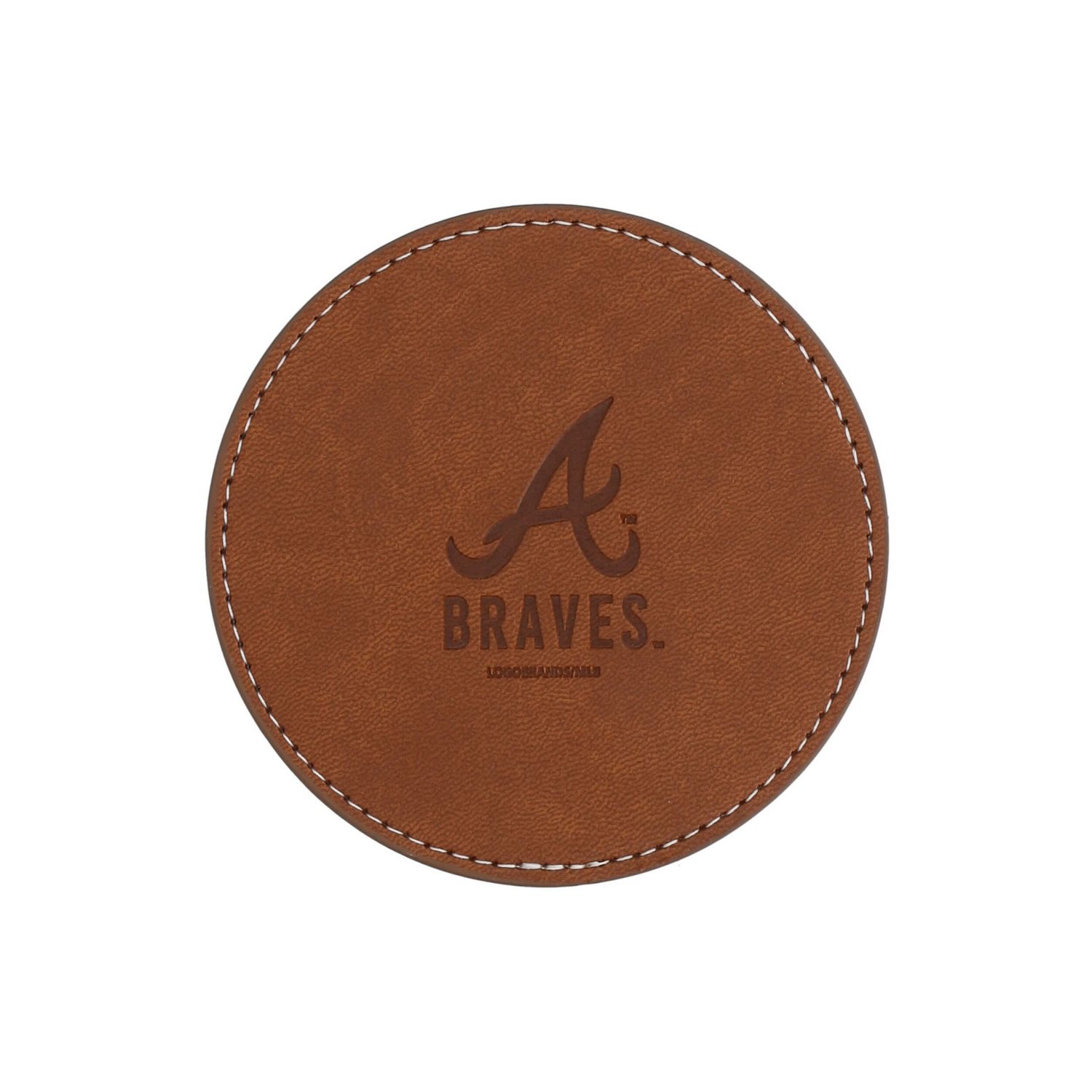 Atlanta Braves 4-Pack Faux Leather Coaster Set                                                                                   - view number 2