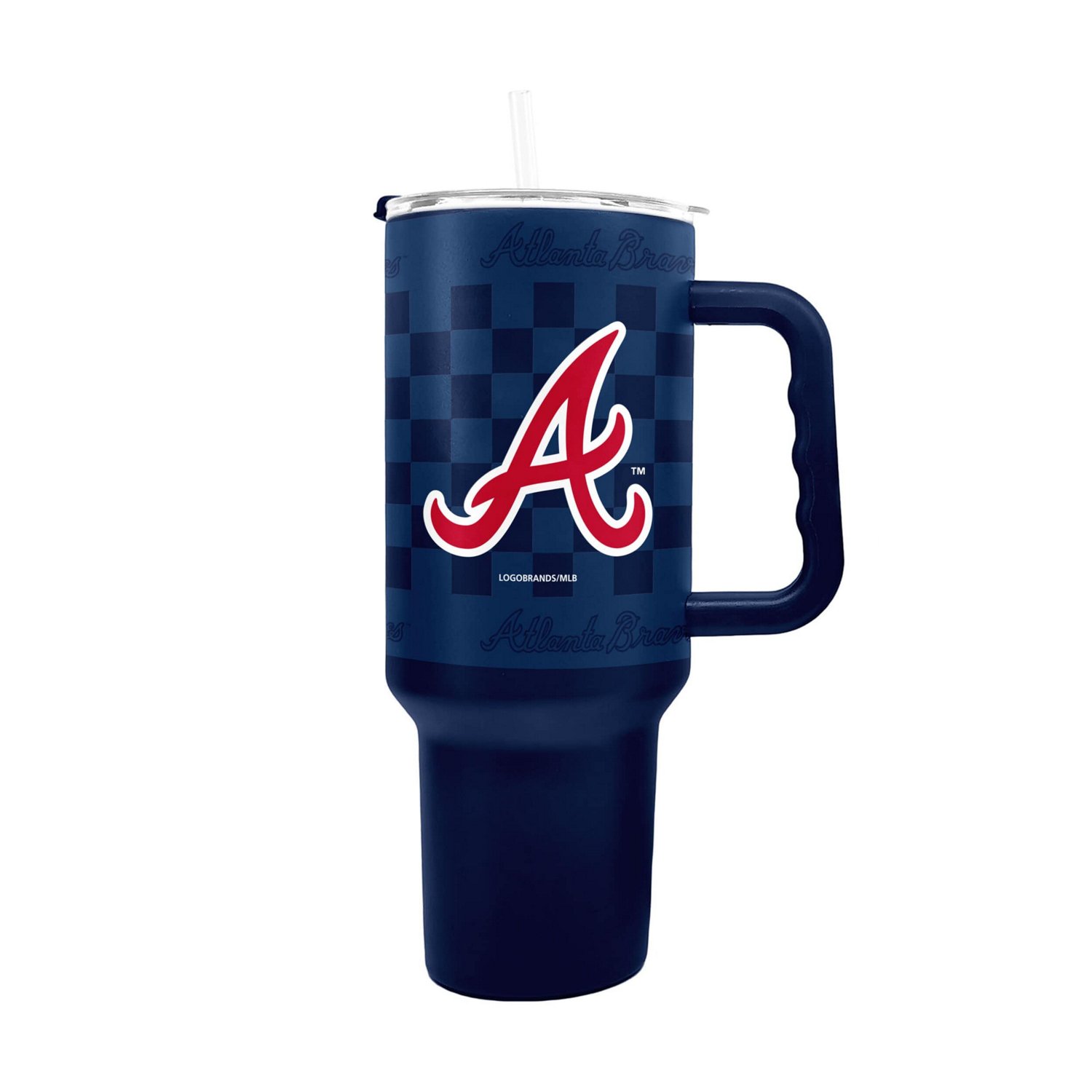 Atlanta Braves 40oz Checkered Stainless Steel Tumbler