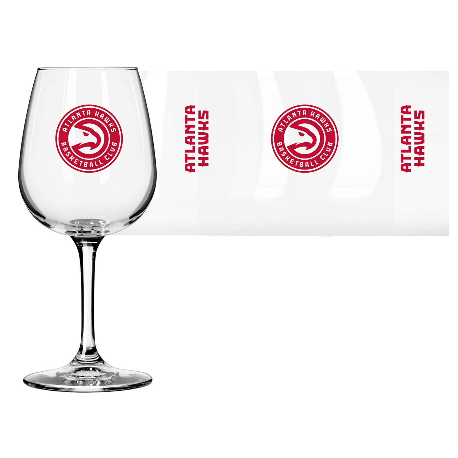 Atlanta Hawks Logo 12oz Stemmed Wine Glass                                                                                       - view number 2