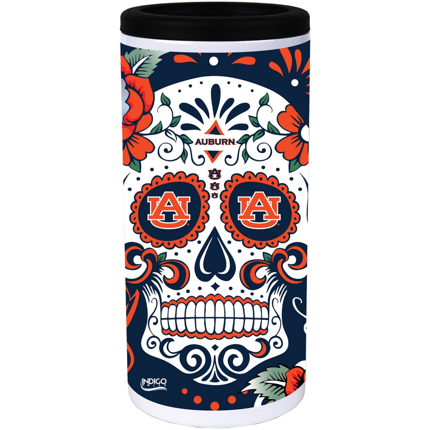 Auburn Tigers Dia Stainless Steel 12oz Slim Can Cooler - view number 2