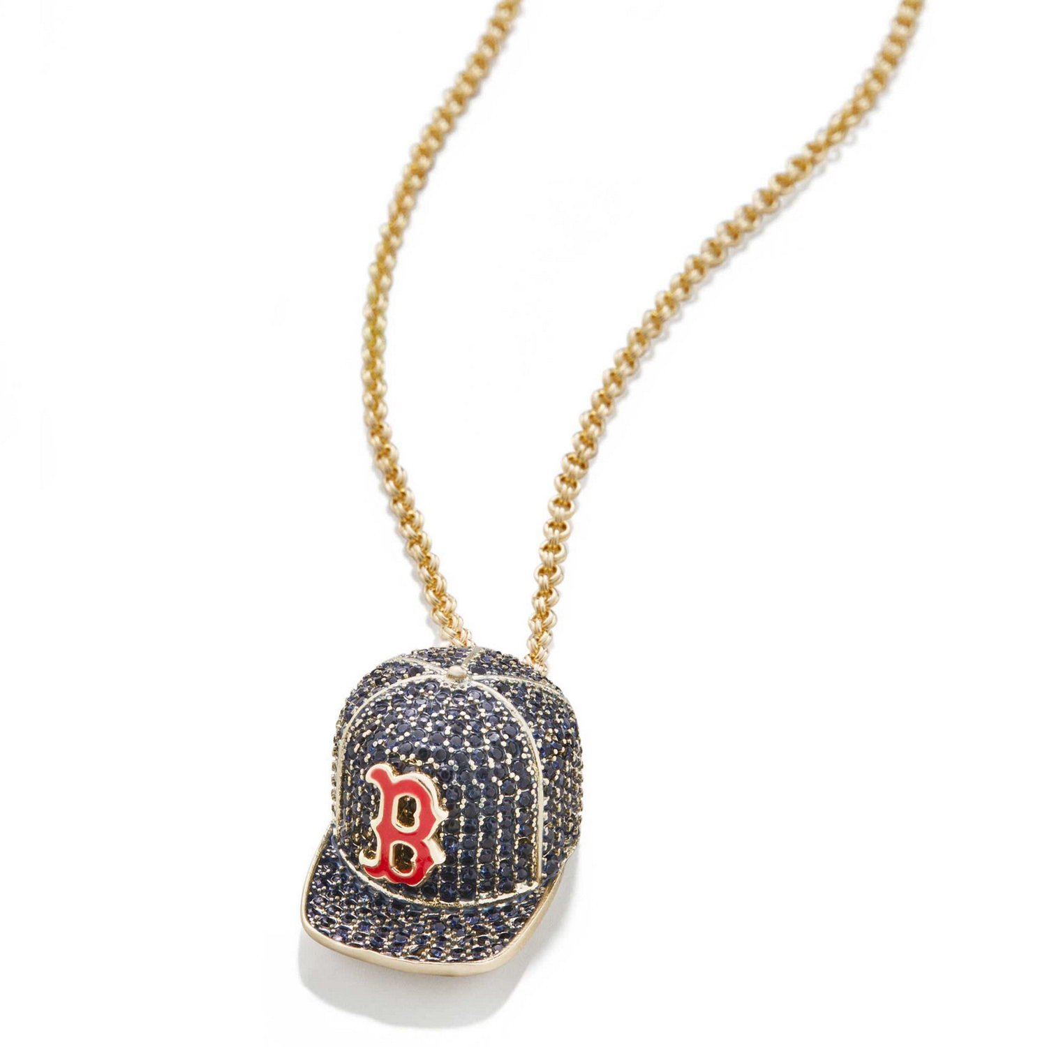 BaubleBar Boston Sox Baseball Hat Charm Necklace