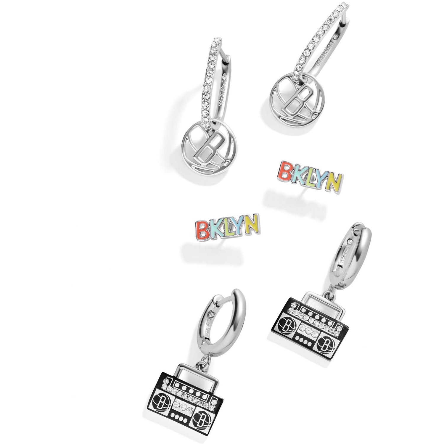 BaubleBar Brooklyn Nets Logo Earrings Set