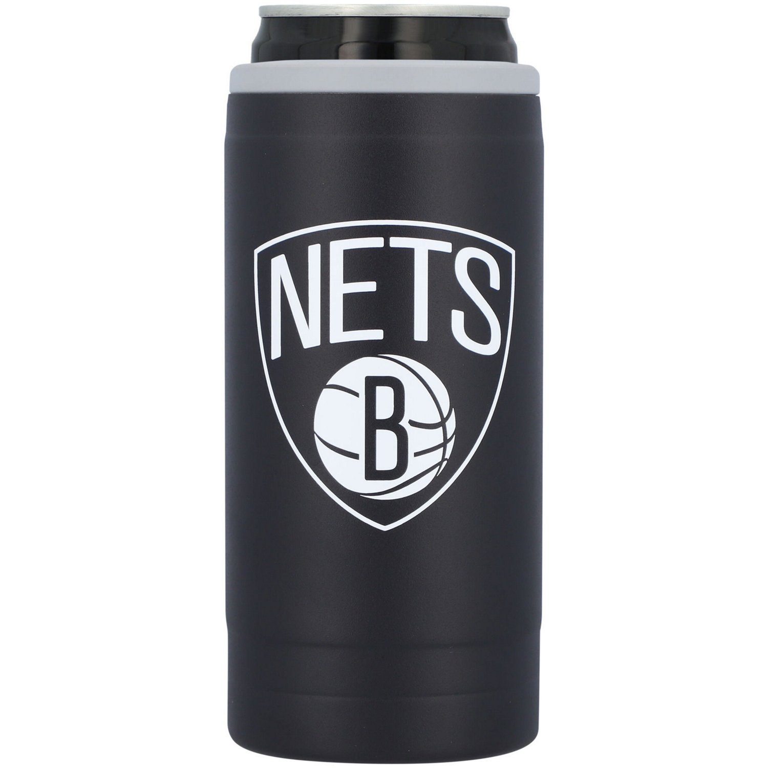 Brooklyn Nets 12oz Flipside Powdercoat Slim Can Cooler - view number 1