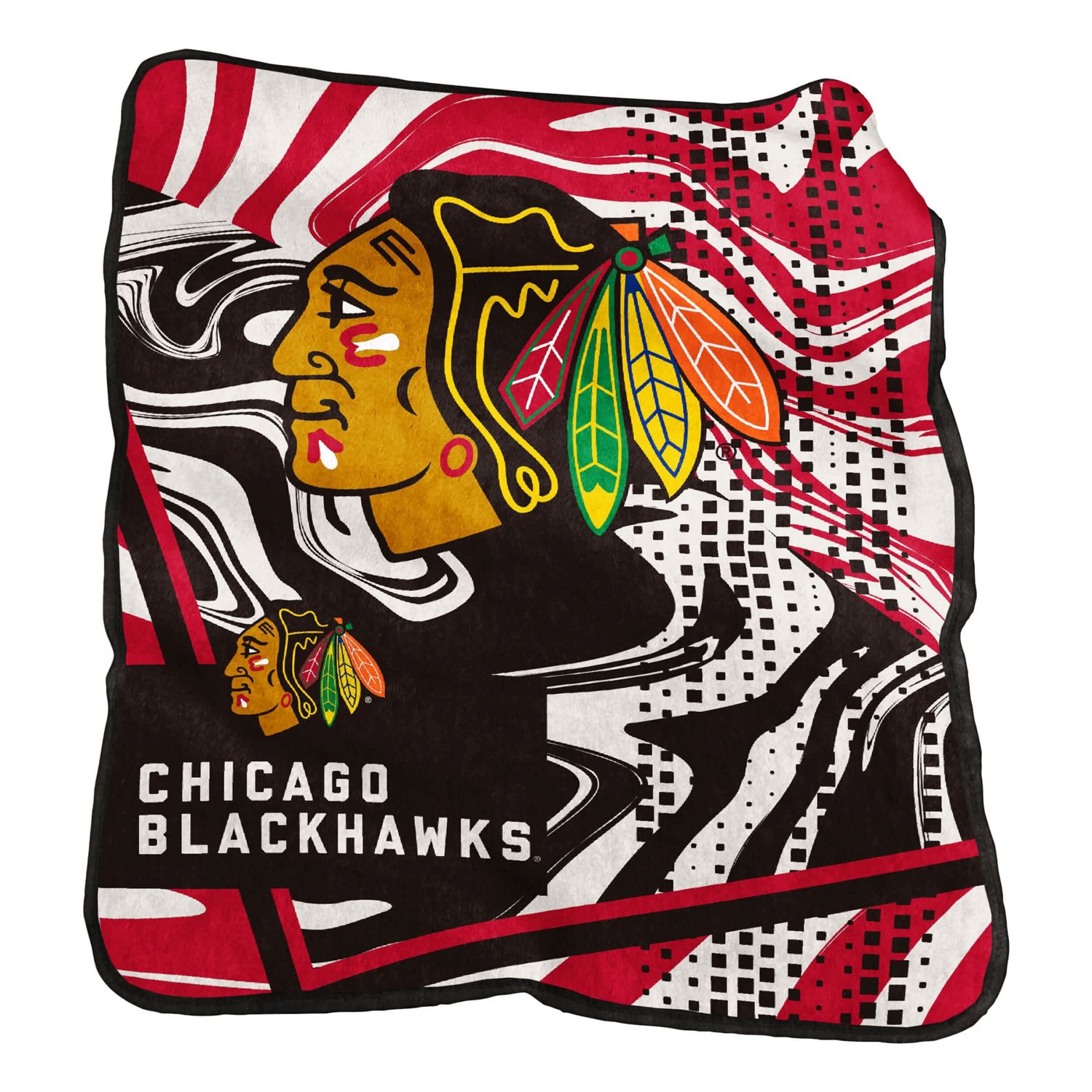 Chicago Blackhawks 50'' x 60'' Raschel Blanket - view number 2