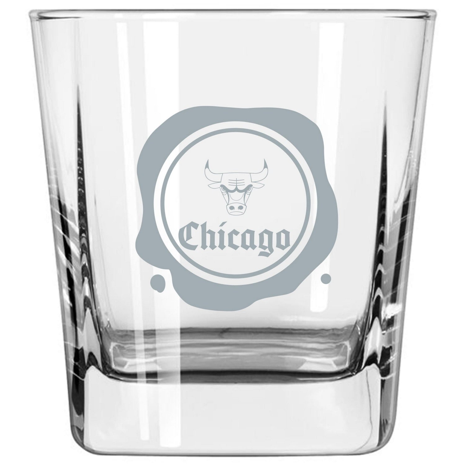 Chicago Bulls 14oz Frost Stamp Old Fashioned Glass - view number 1