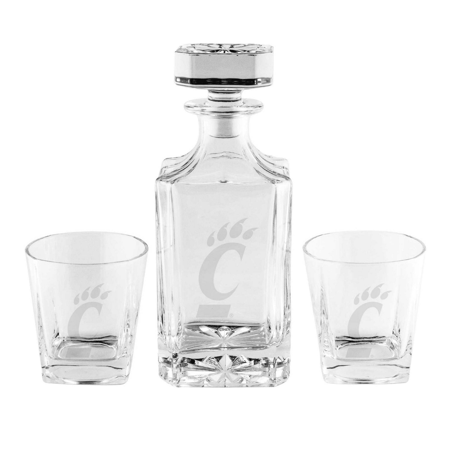 Cincinnati Bearcats 3-Piece Decanter Set