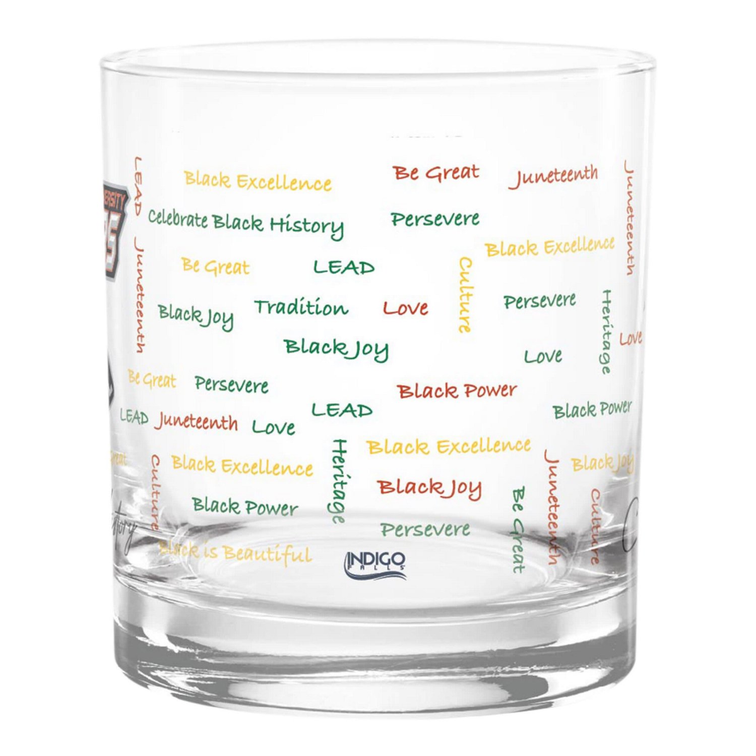 Clark Atlanta University Panthers 14oz History Month Rocks Glass                                                                 - view number 2