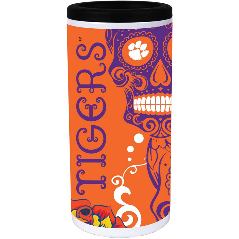 Indigo Falls Clemson Tigers Dia Stainless Steel 12oz Slim Can Cooler White - NCAA Novelty at Academy Sports